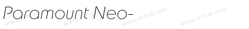 Paramount Neo字体转换